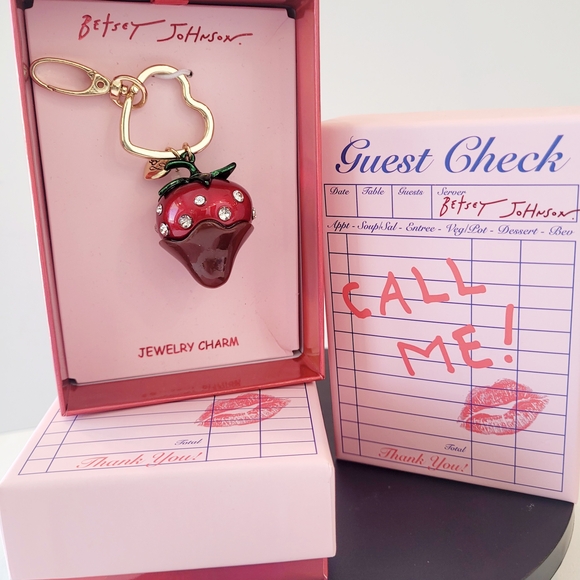 Betsey Johnson Chocolate Covered Strawberry Charm - Picture 4 of 4